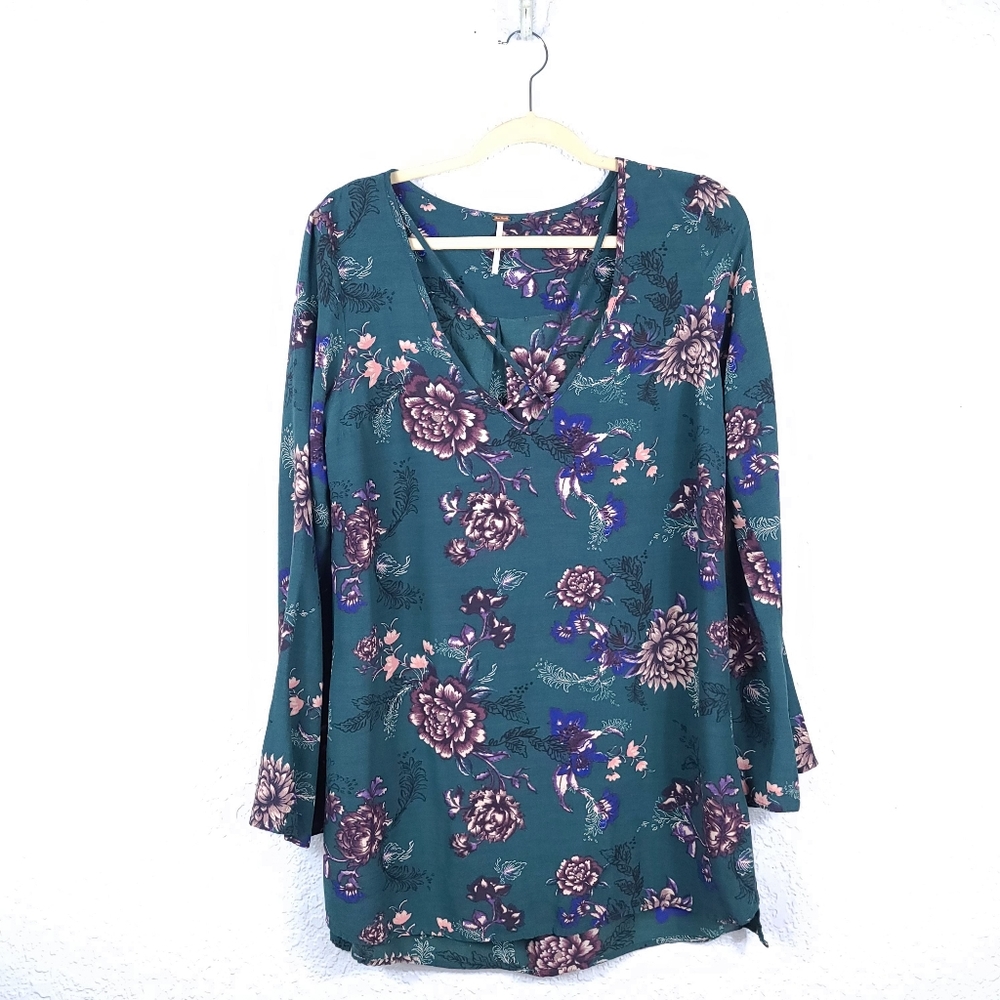 FREE PEOPLE Heart Beat Floral Tunic Top - Picture 3 of 13
